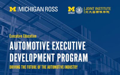 JI and UM  Ross School of Business launch the Automotive Executive Development Program