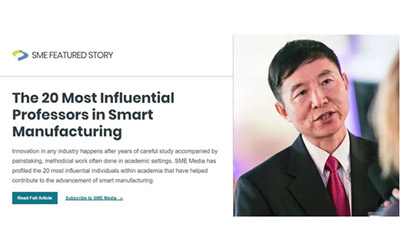 Jun Ni ranked among 20 most influential professors in smart manufacturing