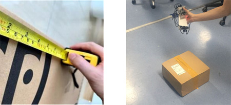 Fig. 1 Traditional Manual Measurement(L) & One-click Measurement(R)